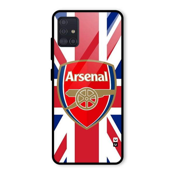 Arsenal Flag Glass Back Case for Galaxy A51