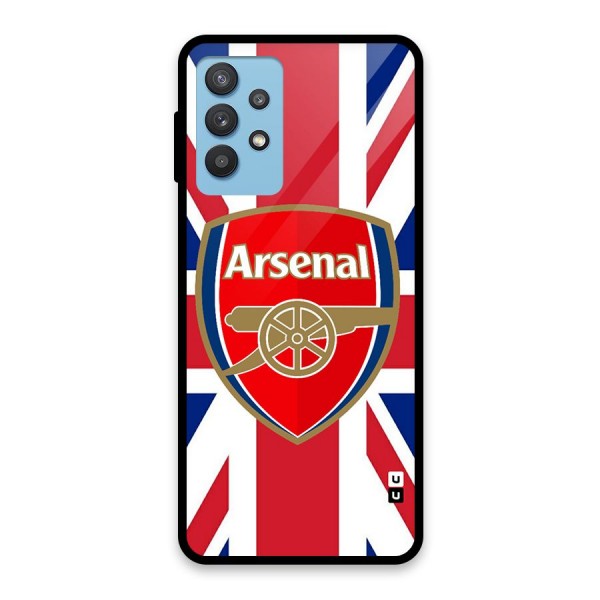 Arsenal Flag Glass Back Case for Galaxy M32 5G