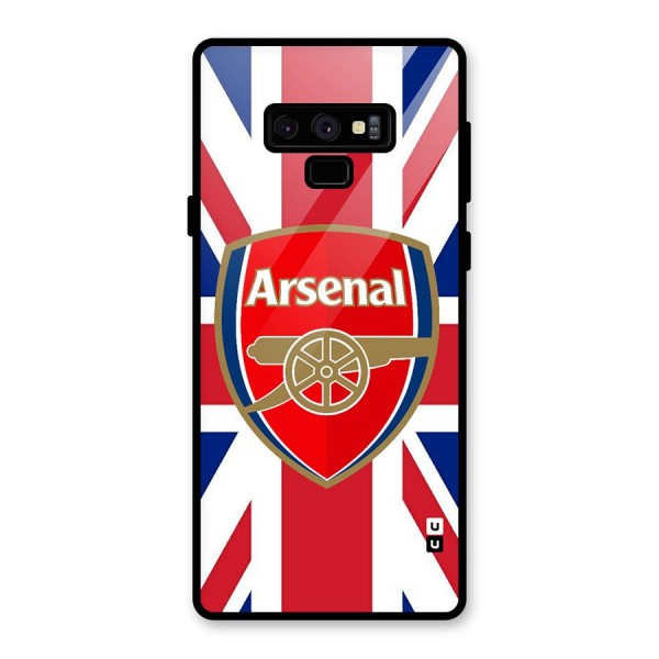 Arsenal Flag Glass Back Case for Galaxy Note 9