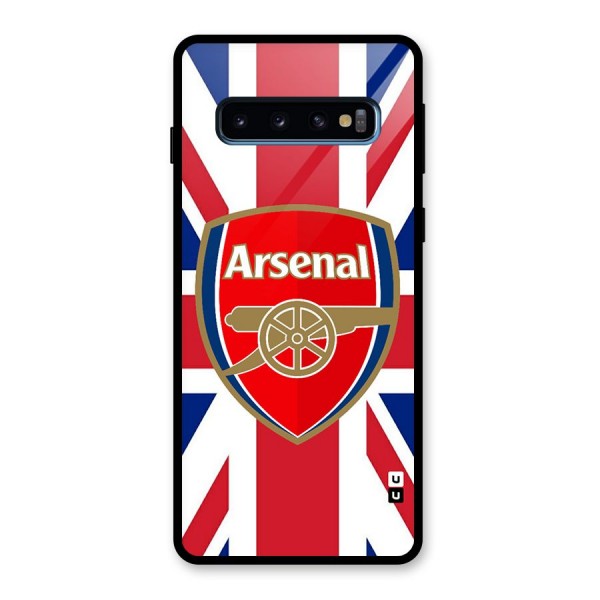 Arsenal Flag Glass Back Case for Galaxy S10