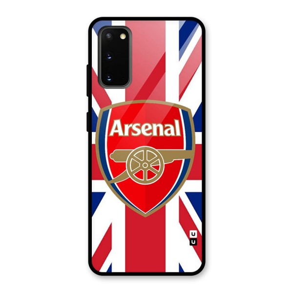 Arsenal Flag Glass Back Case for Galaxy S20