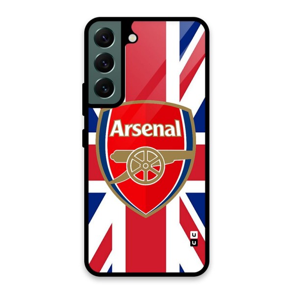 Arsenal Flag Glass Back Case for Galaxy S22 5G