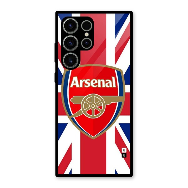 Arsenal Flag Glass Back Case for Galaxy S23 Ultra