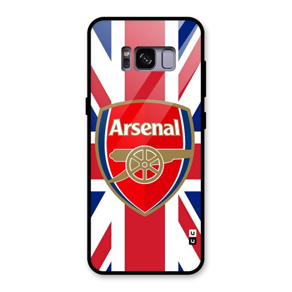 Arsenal Flag Glass Back Case for Galaxy S8