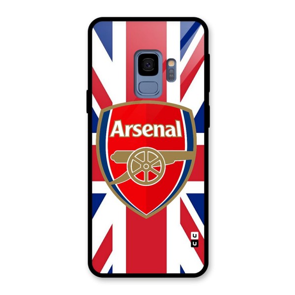 Arsenal Flag Glass Back Case for Galaxy S9