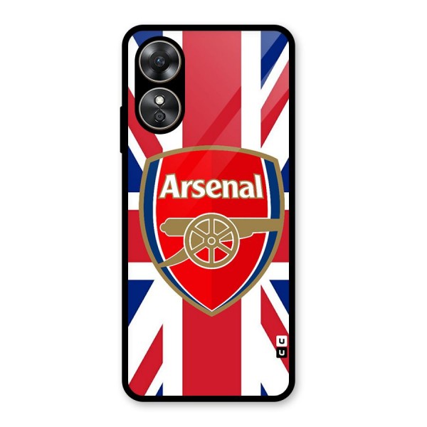 Arsenal Flag Glass Back Case for Oppo A17