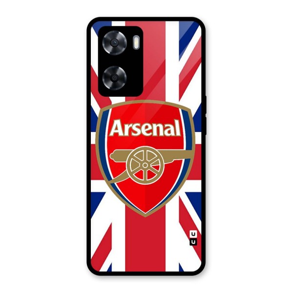 Arsenal Flag Glass Back Case for Oppo A57 2022