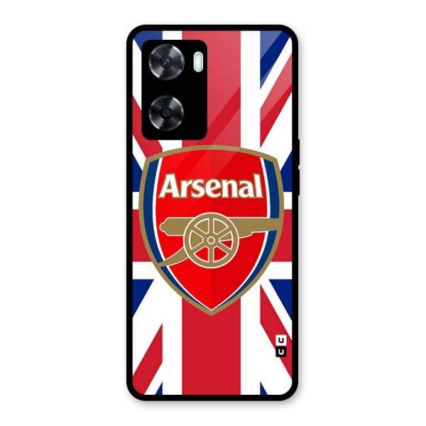 Arsenal Flag Glass Back Case for Oppo A77s