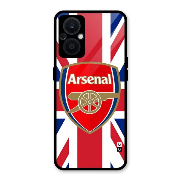 Arsenal Flag Glass Back Case for Oppo F21s Pro 5G