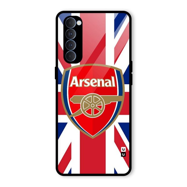 Arsenal Flag Glass Back Case for Oppo Reno4 Pro