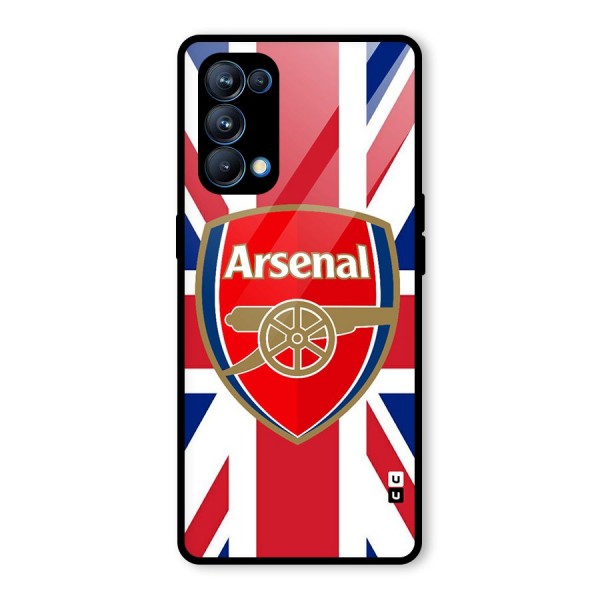 Arsenal Flag Glass Back Case for Oppo Reno5 Pro 5G