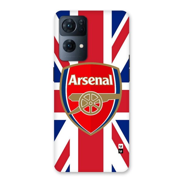 Arsenal Flag Glass Back Case for Oppo Reno7 Pro 5G