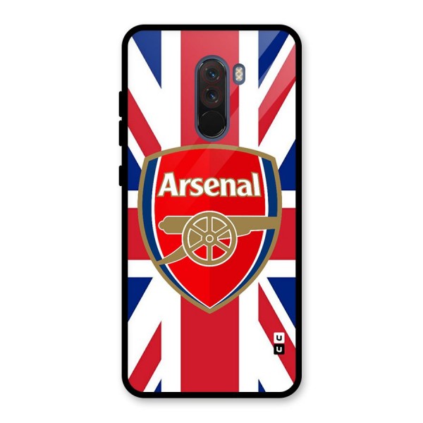 Arsenal Flag Glass Back Case for Poco F1