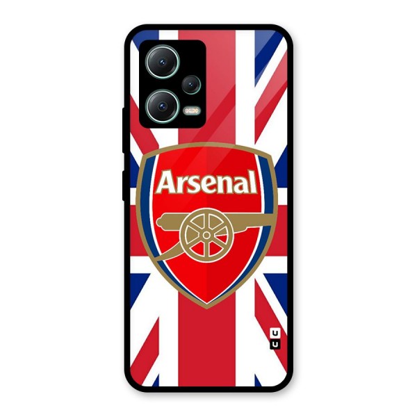 Arsenal Flag Glass Back Case for Poco X5