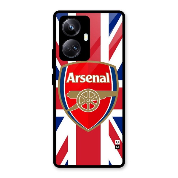 Arsenal Flag Glass Back Case for Realme 10 Pro Plus