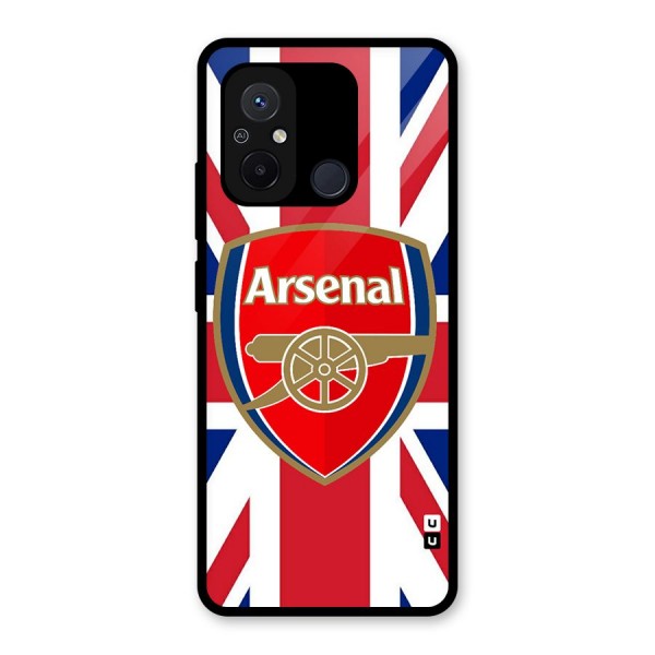 Arsenal Flag Glass Back Case for Redmi 12C