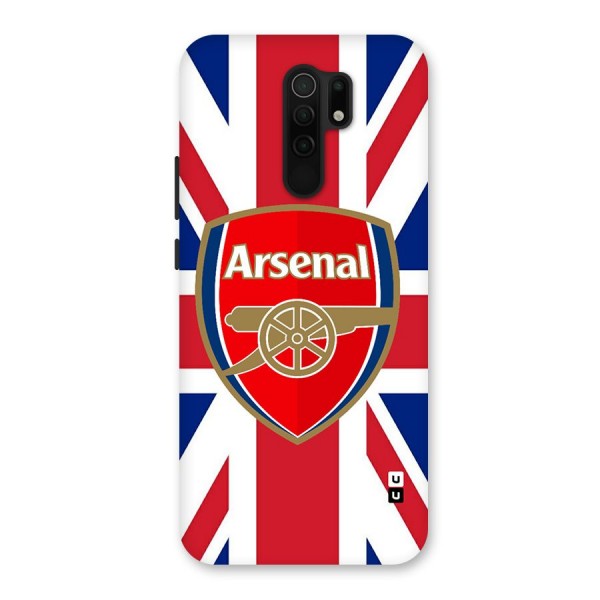 Arsenal Flag Glass Back Case for Redmi 9 Prime