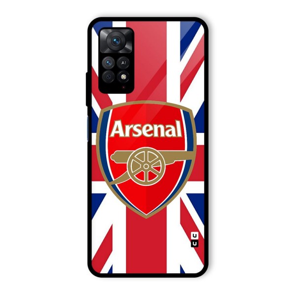 Arsenal Flag Glass Back Case for Redmi Note 11 Pro