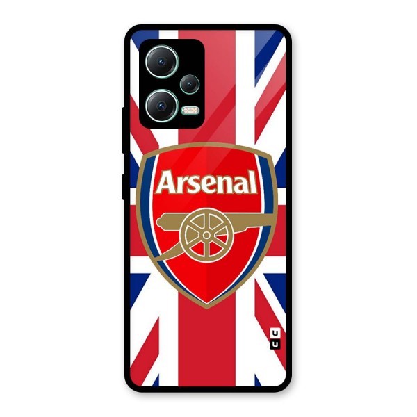 Arsenal Flag Glass Back Case for Redmi Note 12 5G