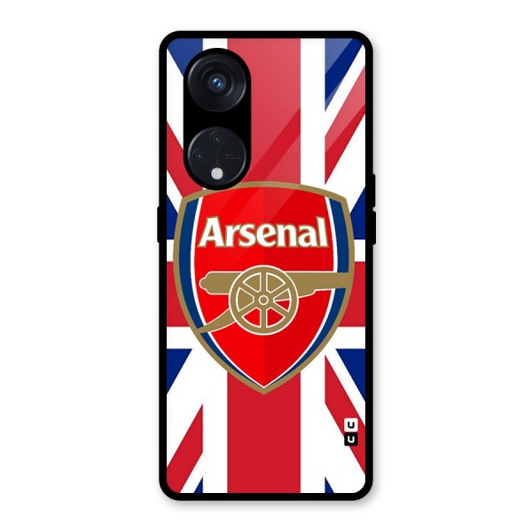 Arsenal Flag Glass Back Case for Reno8 T 5G