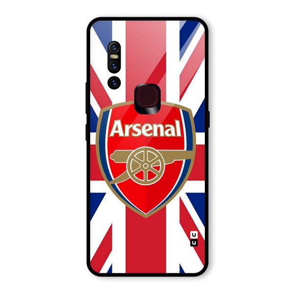 Arsenal Flag Glass Back Case for Vivo V15