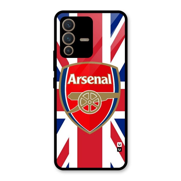 Arsenal Flag Glass Back Case for Vivo V23 5G