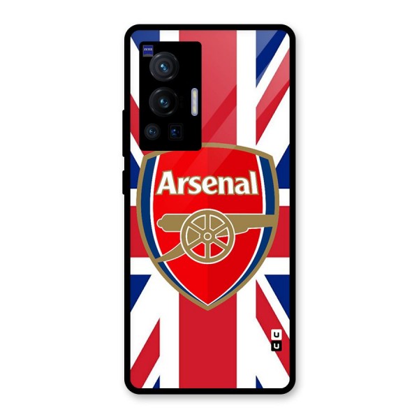 Arsenal Flag Glass Back Case for Vivo X70 Pro