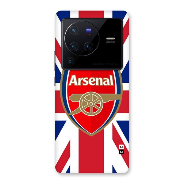 Arsenal Flag Glass Back Case for Vivo X80 Pro