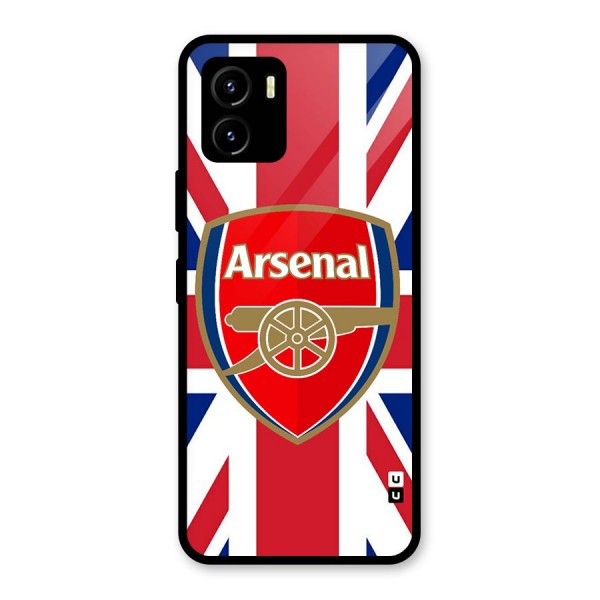 Arsenal Flag Glass Back Case for Vivo Y15s