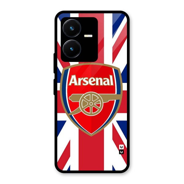 Arsenal Flag Glass Back Case for Vivo Y22