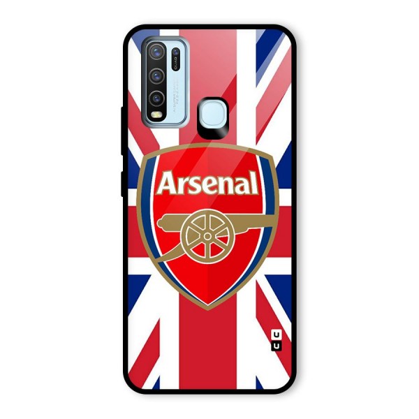 Arsenal Flag Glass Back Case for Vivo Y30