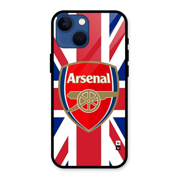 Arsenal Flag Glass Back Case for iPhone 13 Mini