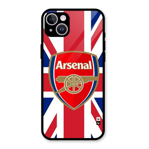 Arsenal Flag Glass Back Case for iPhone 14 Plus