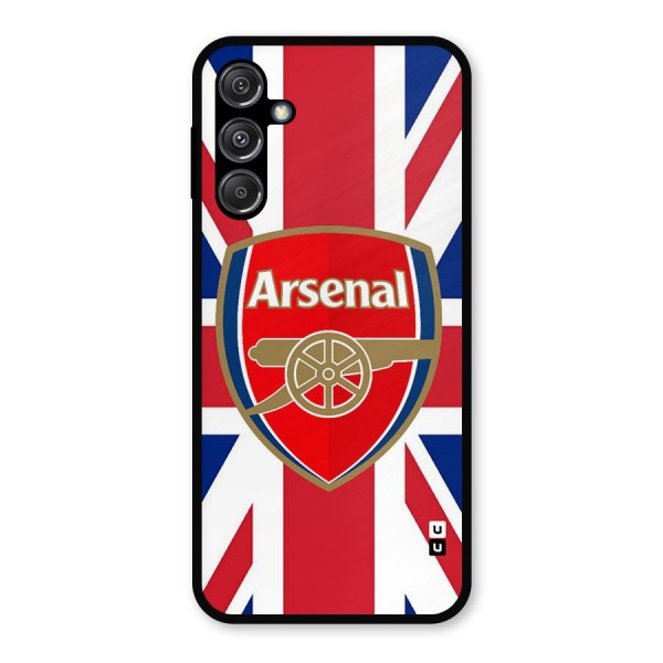 Arsenal Flag Metal Back Case for Galaxy M34 5G