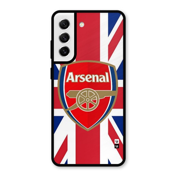 Arsenal Flag Metal Back Case for Galaxy S21 FE 5G