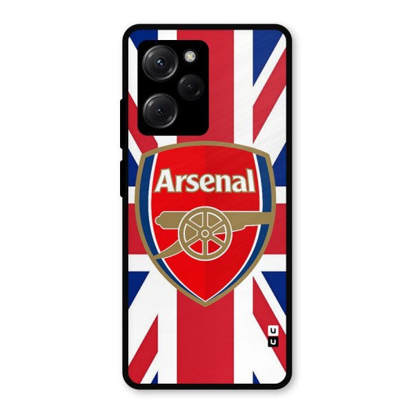 Arsenal Flag Metal Back Case for Poco X5 Pro