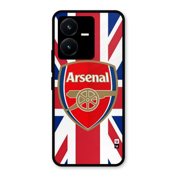 Arsenal Flag Metal Back Case for Vivo Y22s