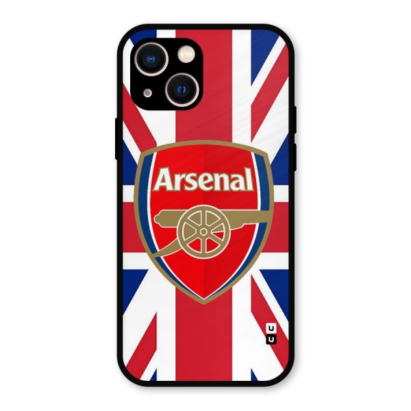 Arsenal Flag Metal Back Case for iPhone 13