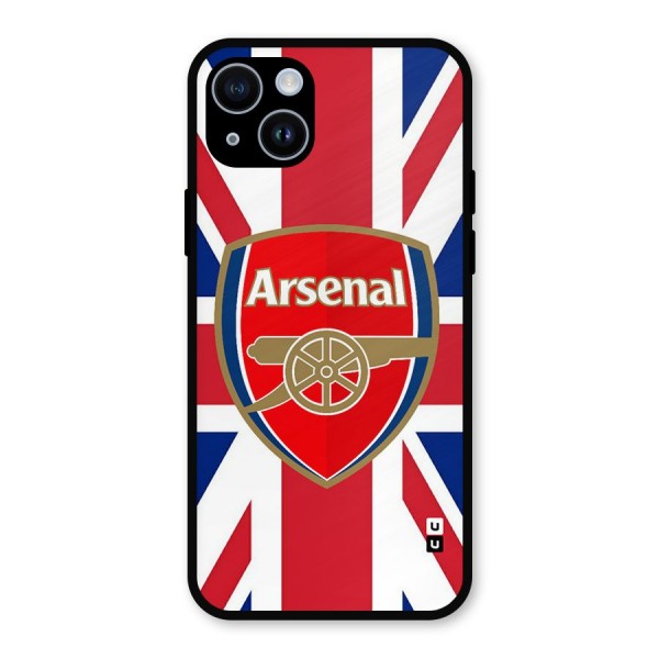 Arsenal Flag Metal Back Case for iPhone 14