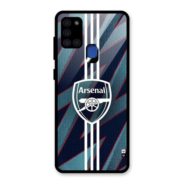 Arsenal Football Club Glass Back Case for Galaxy A21s