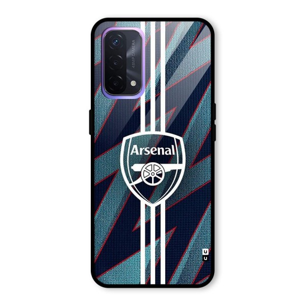 Arsenal Football Club Glass Back Case for Oppo A74 5G