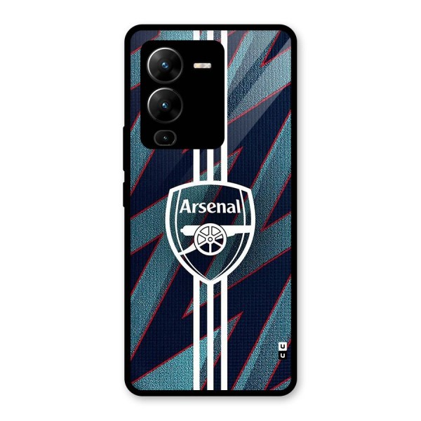 Arsenal Football Club Glass Back Case for Vivo V25 Pro