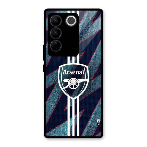 Arsenal Football Club Glass Back Case for Vivo V27 Pro