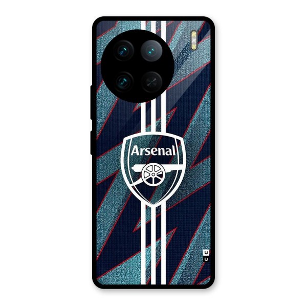 Arsenal Football Club Glass Back Case for Vivo X90 Pro