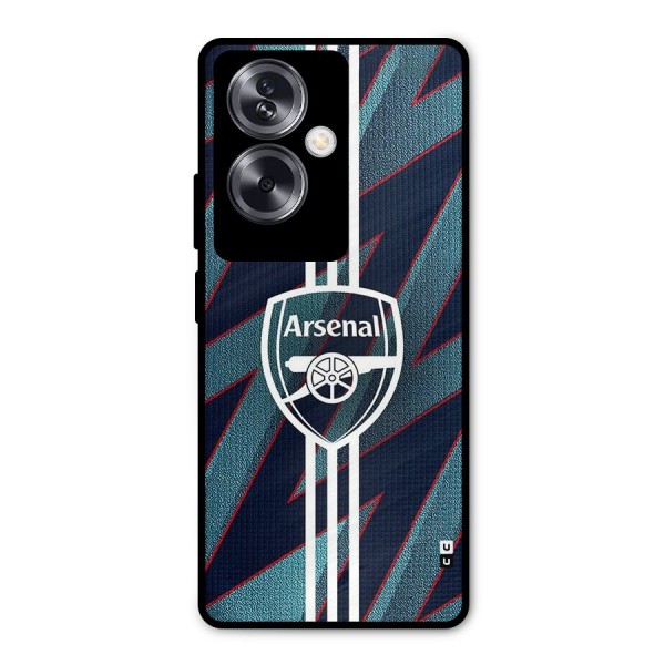 Arsenal Football Club Metal Back Case for Oppo A79 5G