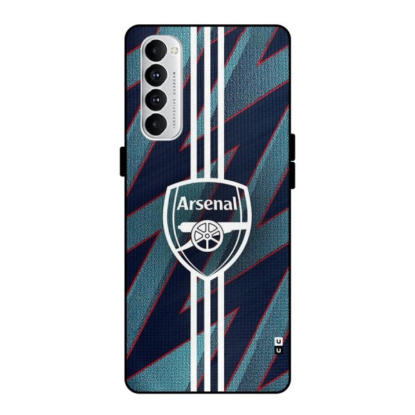 Arsenal Football Club Metal Back Case for Oppo Reno4 Pro