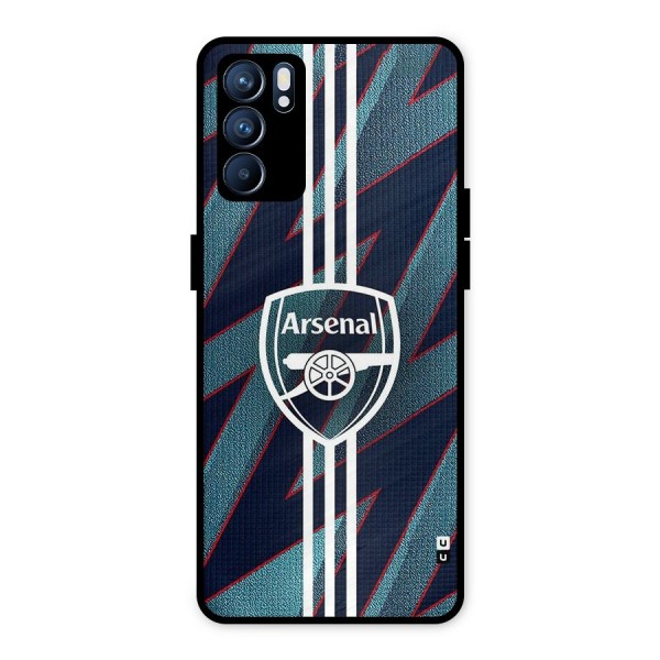 Arsenal Football Club Metal Back Case for Oppo Reno6 5G