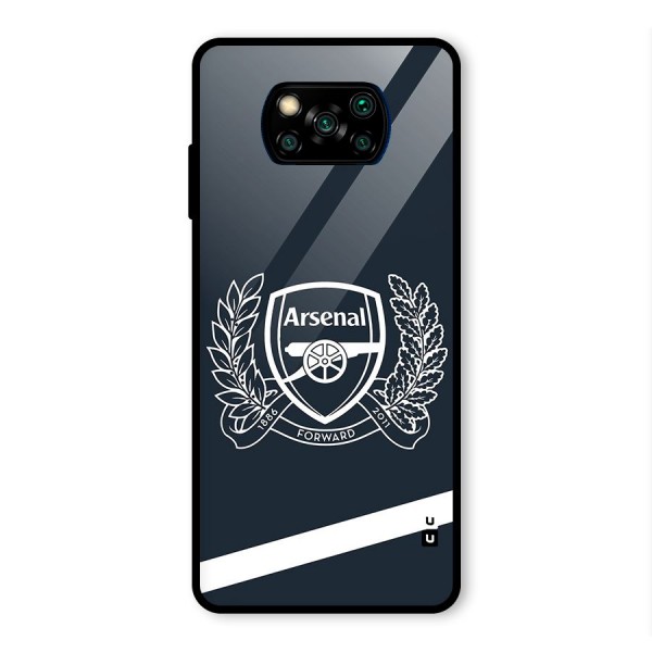 Arsenal Forward Glass Back Case for Poco X3 Pro