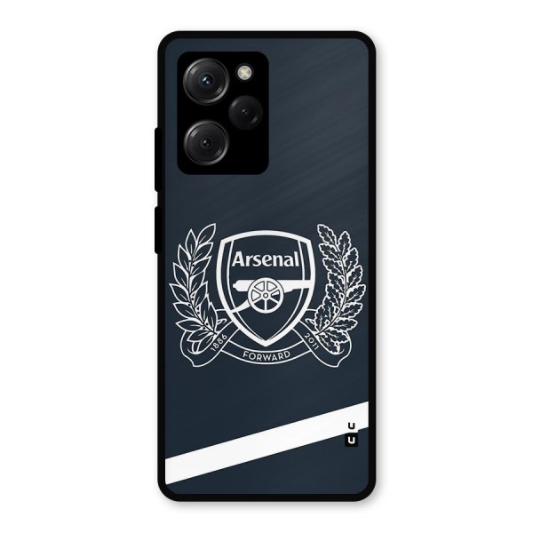 Arsenal Forward Metal Back Case for Poco X5 Pro