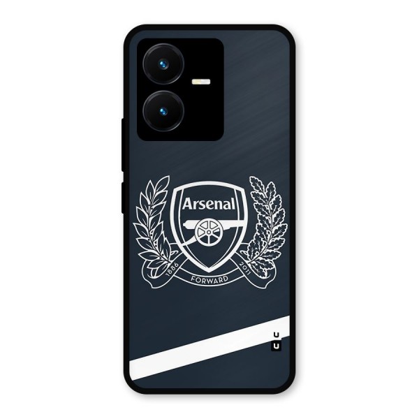 Arsenal Forward Metal Back Case for Vivo Y22s